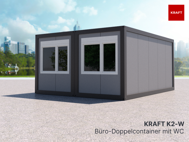 Büro Doppelcontainer mit WC