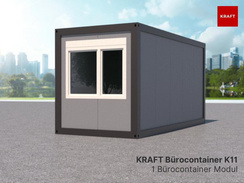 k11 bürocontainer außen einzelcontainer