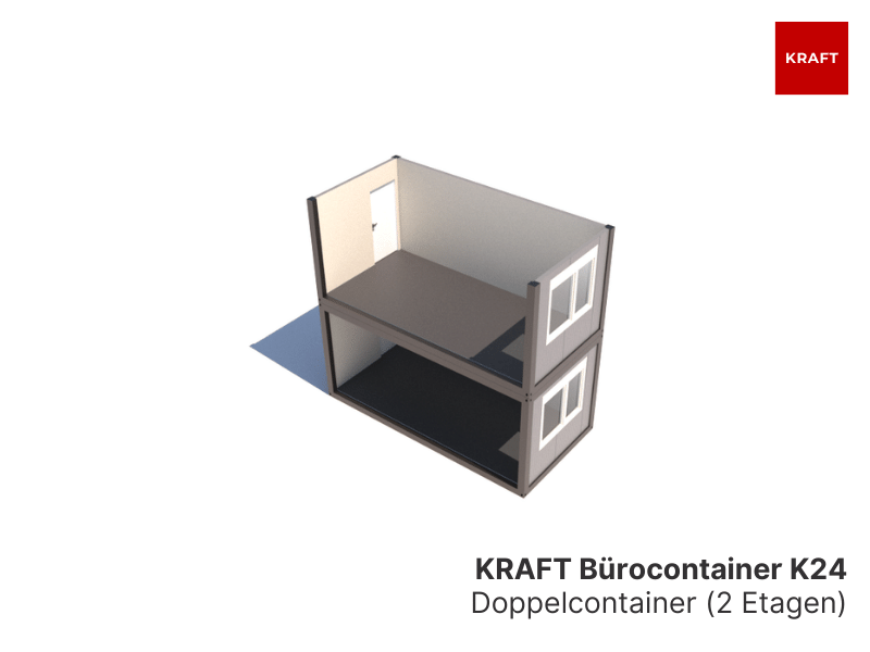Bürocontainer mit 2 Etagen Innenansicht