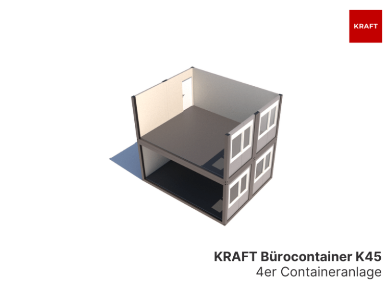k45 Bürocontainer mit 4 Containern Innen